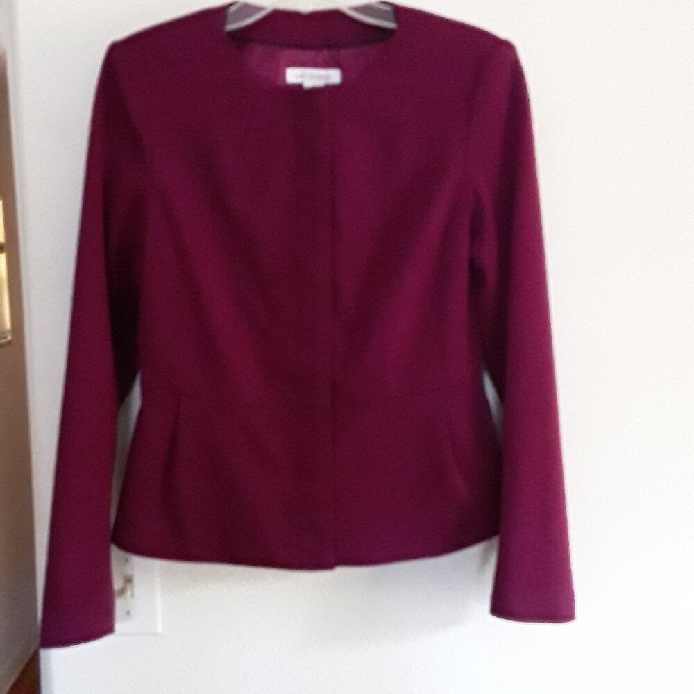 Liz Claiborne Suit Jacket, Size Small, Burgundy Color